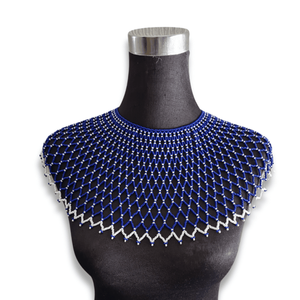 Collier cape multicouche de qualité pour femme, orné de perles blanches, bijou de corps et accessoire d'épaule tendance - Product Image 6