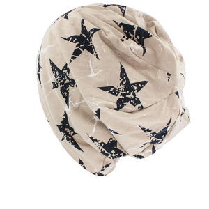 Unisex Slouchy Star Print Beanie <b>Hat</b> Soft Cotton Stretch Skullcap Streetwear Hip Hop Casual Headwear Wholesale OEM Multi-Color - Product Image 3