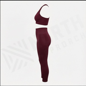 Ropa Deportiva sin Costuras para Mujer, Conjunto de Yoga de Alta Elasticidad, Sujetador Deportivo Transpirable, Leggings, Ropa Deportiva Activa - Product Image 3