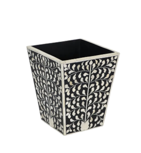 Handcrafted Mother of Pearl Planter <b>Pot</b> Tapered <b>Square</b> Decorative Flower <b>Pot</b> Coastal Style Indoor Outdoor Use from Vietnam - Product Image 2