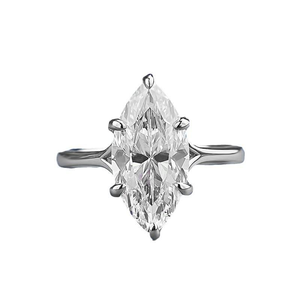 Bague de fiançailles en or 14 carats avec diamant de laboratoire taille marquise 1,5 ct, qualité EF-VS1, élégante bague solitaire, bijou raffiné pour femme - Product Image 3