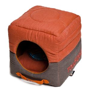 2-in-1 Convertible and Reversible Vintage Printed Squared Collapsible Dog <b>House</b> <b>Bed</b> Pet <b>Beds</b> - Product Image 2