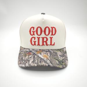 Outdoor Casual Two Tone Unisex Customized Print Pattern 5 Panel a <b>Frame</b> Structured Embroidered Baseball Cap - Product Image 4