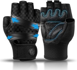 Gants de musculation rembourrés unisexes avec gel 3MM, sans doigts, respirants, à fermeture à enfiler, pour la gym et le fitness - Product Image 1