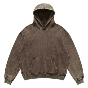 เสื้อฮู้ดดี้วินเทจทรงโอเวอร์ไซส์ ผ้าฟอกสี 460 GSM ทรงปกติ สำหรับผู้ชายและผู้หญิง เสื้อฮู้ดดี้ลำลองแฟชั่นสตรีทแวร์ลายดิจิทัลสำหรับฤดูหนาว - Product Image 1