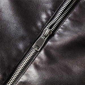 <b>Men's</b> Slim Sheep Skin <b>Leather</b> <b>Jacket</b> New Winter Warm Casual Motorcycle Biker Coat Canvas Fabric <b>jacket</b> for <b>men</b> - Product Image 6
