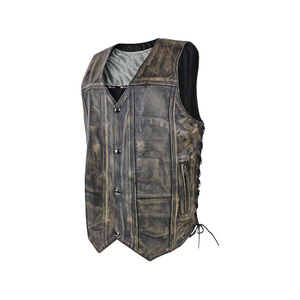 Chaleco Acolchado de Cuero Genuino Personalizado, Elegante, Duradero, Impermeable, Cortavientos, Informal, para Motocicleta, Venta al Por Mayor, Transpirable - Product Image 6