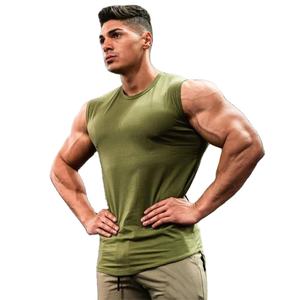 Débardeurs de gymnastique d'entraînement d'été de couleur personnalisée de meilleure qualité pour hommes dernière mode haut souple en soie - Product Image 1