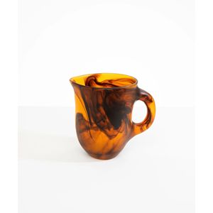 Modern Ivory Marble Look Resin Craft Water Pitcher Handmade Decorative <b>Jug</b> with Handle Stylish Kitchen Dining Tableware for Home - Product Image 3