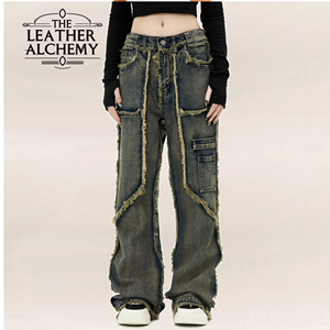 Women Wide Leg Pants High <b>Waist</b> Baggy Loose Fit Casual Trousers Soft Fabric Street Style Modern Fashion Comfortable Everyday - Product Image 1