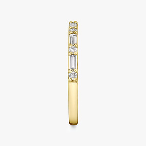 Anillo de Boda con Diamantes Cultivados en Laboratorio en Forma Alternada - Product Image 1