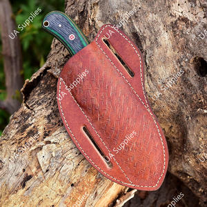 Cuchillo de acero inoxidable de alta calidad, extra afilado, para herrador, bushcraft y camping, con mango de madera Pakka, personalizable, al por mayor - Product Image 6
