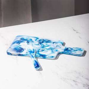 Grande planche à découper rectangulaire de luxe en résine avec poignée - Durable, écologique, épaisseur 1,5 cm, facile à nettoyer, compatible lave-vaisselle, ustensile de cuisine - Product Image 5