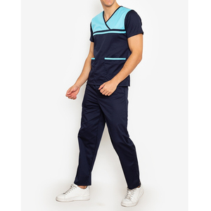 High Quality Custom Logo DANZILO INTERNATIONAL Men's <b>Scrub</b> Suits Sets Solid Color Canvas Quick Dry Breathable <b>Plus</b> <b>Size</b> Hospital - Product Image 3