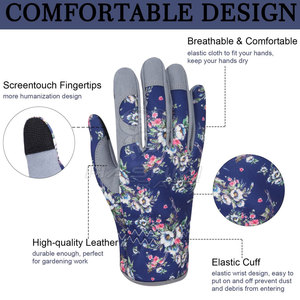 ถุงมือทำสวนหนังน้ำหนักเบา ระบายอากาศได้ดี สำหรับผู้ชายและผู้หญิง สวมใส่สบาย เหมาะสำหรับงานต่างๆ - Product Image 2