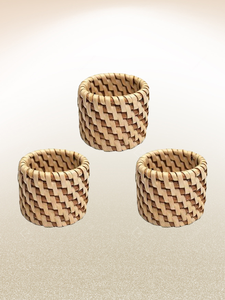 Anneau de serviette en rotin tressé à la main, naturel, pour restaurant, hôtel, décoration de table de mariage ou de fête - Product Image 5