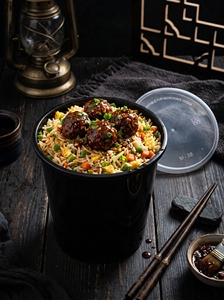 Conteneur alimentaire rond en plastique PP avec couvercle, conteneur de qualité alimentaire pour la livraison de restaurants et l'emballage alimentaire, conteneur HORECA - Product Image 3