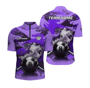 Jersey Personalizado con Cierre de Cremallera de 1/4 para Equipo de Billar, Uniforme de Alto Rendimiento - Product Image 6