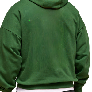 Sweat-shirt à capuche vert surdimensionné pour homme, en molleton épais, coupe décontractée, style streetwear - Product Image 4