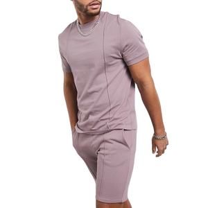 Conjunto de dos piezas de manga corta para hombre, pantalones cortos con músculos fuertes, asequible, nuevo - Product Image 1