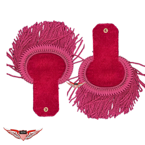KEW Epaulette Vintage Rojo Antiguo Napoleónico Lujoso Ecológico para Uniforme, Accesorios de Pliegue de Hombro con Flecos, Hilo de Bullion y Mylar - Product Image 1