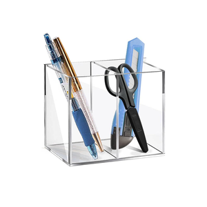 Porte-stylos en acrylique transparent, organiseur de stylos transparent pour bureau, porte-crayons pour le bureau et l'école, 6 pièces, porte-stylos promotionnel - Product Image 5