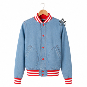 Regalia maçonnique héritage Delta |   Veste en jean matelassée brodée Sigma pour femme |   Coton écologique personnalisé pour les sororités - Product Image 1