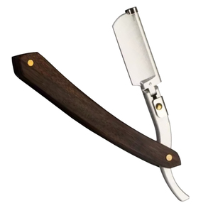 Rasoir à raser avec manche en bois, rasoir de qualité supérieure, lame réglable en acier inoxydable pour un rasage professionnel - Product Image 2