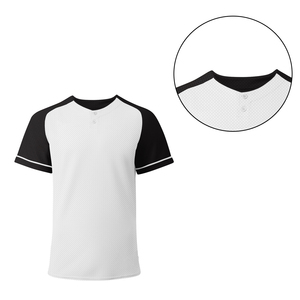 เสื้อเบสบอลแบบแห้งเร็ว ระบายอากาศได้ดี สำหรับกิจกรรมกลางแจ้ง ขายส่ง OEM รับผลิตตามแบบ สกรีนลายแบบซับลิเมชั่น - Product Image 5
