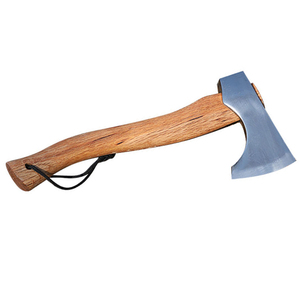 Hacha de alta calidad y tamaño pequeño con cabeza de acero y mango de madera natural para actividades al aire libre, corte de leña y senderismo. - Product Image 5