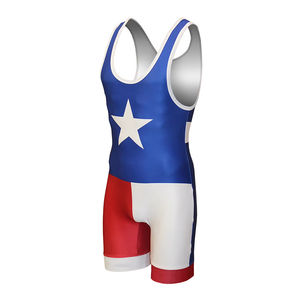 Singlet de lucha ligero para hombre, sin mangas, compresivo, talla adulta, con diseño de sublimación. - Product Image 3