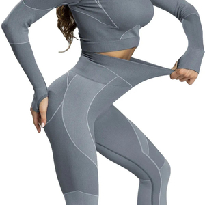 Women's Yoga <b>Leggings</b> & Sports Top 2-Piece Set Breathable Eco-Friendly Quick Dry Rhinestone Letter Print Full Length <b>Leggings</b> - Product Image 6