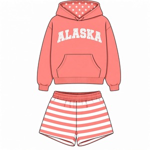 กางเกงขาสั้นมีฮู้ดโอเวอร์ไซส์สำหรับผู้หญิง สีม่วง ชุดเข้ากันกับสีต่างๆ สวมใส่สบายทั้งที่บ้านและนอกบ้าน คอลเลกชันแฟชั่นทันสมัย - Product Image 5