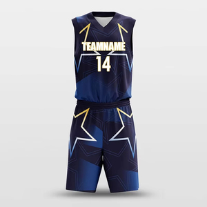 Ensemble de maillot de basket-ball personnalisé sublimé, séchage rapide, coupe ample, maillot d'équipe léger, short en maille interlock - Product Image 4