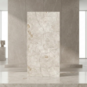 Pierre artificielle frittée Alfa Beige ivoire 1600*3200 marbre pur grande dalle pour repas en plein air Route-Carreaux muraux intérieurs en porcelaine - Product Image 6