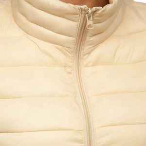 Chaqueta Acolchada para Mujer, Cierre Completo, Cuello Alto, Color Sólido, Ligera, para Invierno, Largo Regular, Relleno de Poliéster, Aislante - Product Image 2
