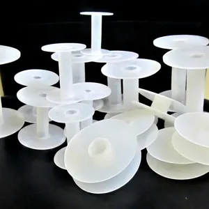 Bobinas de Plástico Blancas Vacías para Alambre, Hilo, Cuerda, Cadena, Cinta, Cuerda de Cuero y Otros Usos Artesanales - Product Image 1
