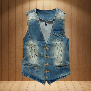 Premium New High Quality Men Slim <b>Denim</b> <b>Jacket</b> Sleeveless Jean <b>Jacket</b> Casual Wear <b>Denim</b> <b>Jacket</b> - Product Image 6