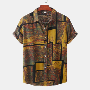 Camisa Hawaiana de Verano para Hombre, Estilo Casual, Playera, de Manga Corta, Holgada, con Estampado Floral, Estilo Vintage, para Vacaciones - Product Image 5