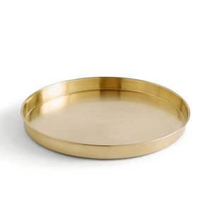 <b>Round</b> Brass Decorative Platter Luxury Metal Serving <b>Tray</b> for Coffee <b>Table</b> Dining Room Wedding Party Decoration Home Hotel - Product Image 6