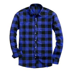 Chemise en flanelle à carreaux vertes pour hommes, manches longues, coton, vêtements de travail décontractés, vêtements d'extérieur - Product Image 5