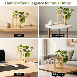 Jarrón de Bambú Moderno Hecho a Mano con Diseño Flexible para Decoración de Aniversarios - Estante y Escritorio para Sala de Estar - Product Image 2