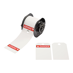 Étiquettes de sécurité industrielles flexibles Brady ANSI Danger LOTO B30 imprimables, face vierge, dos vierge - Product Image 3