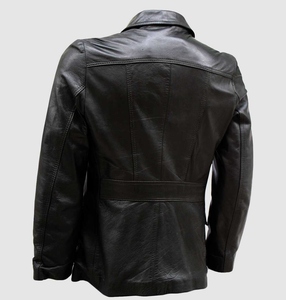 Classic Trucker Leather Winter <b>Jacket</b> Men Genuine <b>Sheepskin</b> Shirt Collar Casual Lightweight Smooth Winter <b>Jacket</b> - Product Image 5