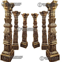 Décoration de pilier de mariage en bois en forme de tête d'éléphant, décorations nuptiales uniques et élégantes, fabriquées à Delhi, Inde
