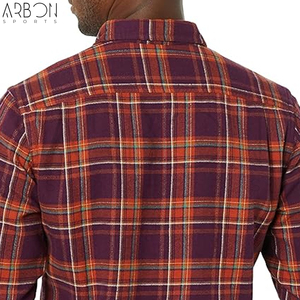 Camisas de Franela Hechas a Mano, Nuevas, de Manga Larga, Multicolores, Color Borgoña, con Bolsillos Delanteros en el Pecho, Buena Venta, Nuevo Ingreso, Mejor Precio - Product Image 6