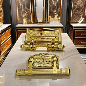 Ensemble de poignées en laiton pour cercueil et cercueil, pour funérailles, enterrements, poignées de tiroir décoratives en métal avec fonction antirouille - Product Image 6