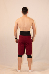 Halal Awrah <b>Covering</b> Men's Islamic Swim Shorts Solid Style Casual Waterproof Breathable 100% Cotton Elastic Waist Activewear - Product Image 5