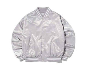 100% Wholesale Satin Varsity <b>Jacket</b> Top Trending Plain Blank Breathable and Finished Processing Low Price - Product Image 1