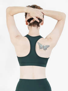 Soutien-gorge de sport Performance à maintien élevé et rembourré, couleur vert forêt - Product Image 2